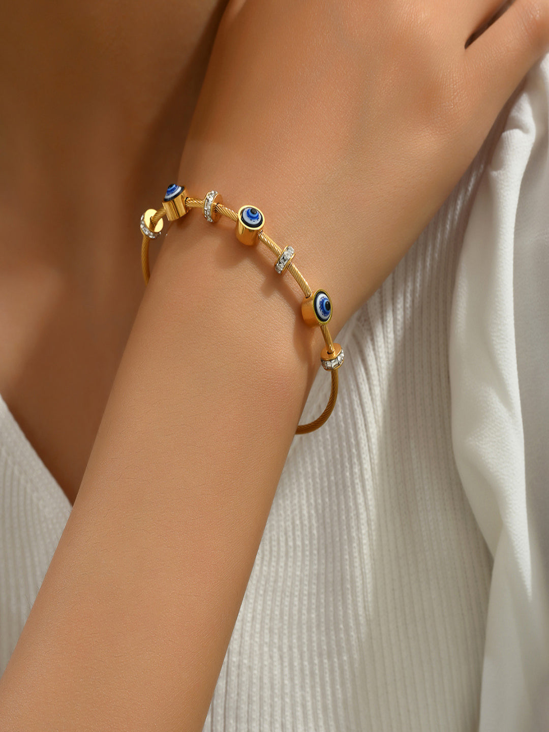 Shield Evil Eye Bracelet | 18K Plated