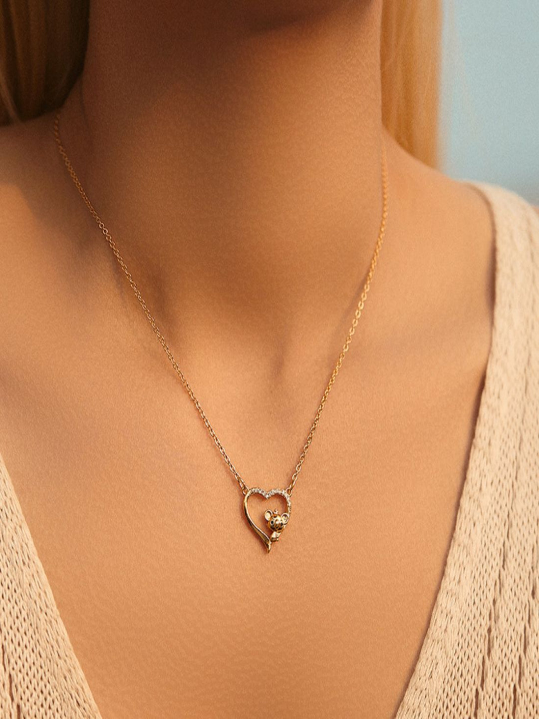 Hug Me Koala Heart Pendant | 18K Plated