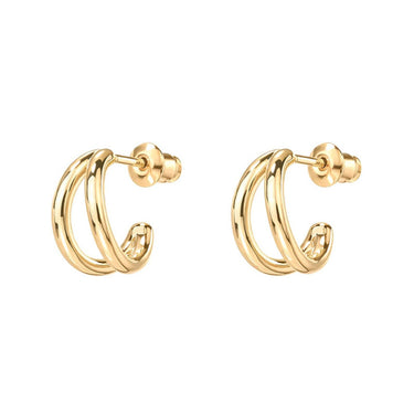 Twin Mini Huggie Earrings | 14K Plated