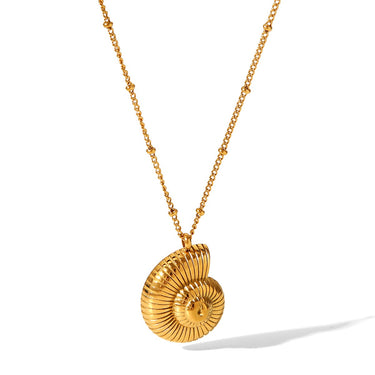 Snail Shell Pendant | 18K Plated