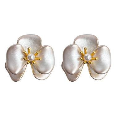Frosted Bloom Studs | 14K Plated