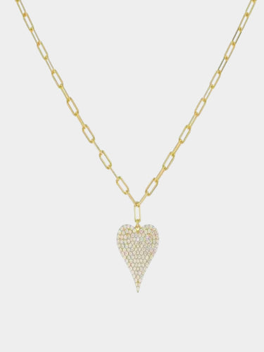 Lulu Zircon Heart Pendant | 18K Plated