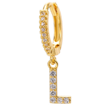 Twinkle Initial Letter Drops (Single) | 18K Plated