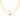 Set of 2 Love and Pink Zircon Pendant Layered Necklaces | 18K Gold Plated