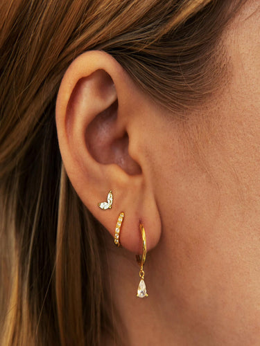 Elly Single Ear Piercing Set | 14K Plated