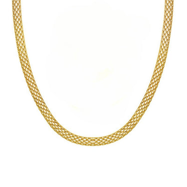 Clavicle Mesh chain necklace | 18K Plated