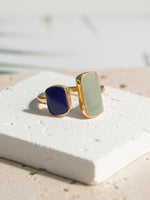 Aqua Tides Statement Ring |Gold Plated