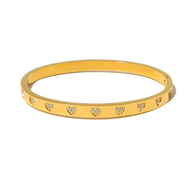 Heart Zircon Bracelet | 18K Plated