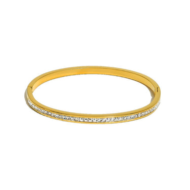 Pave Zircon Bangle | 18K Plated