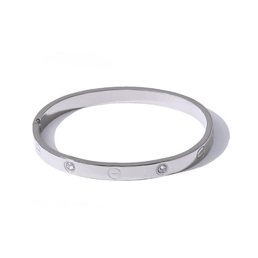 Screw and Zircon Bracelet | 18K Plated