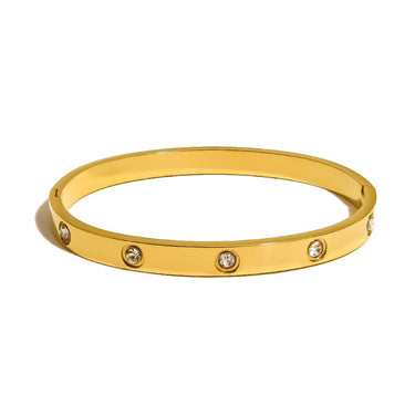 Round Zircon Bracelet | 18K Plated