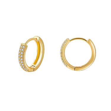 Aureen Zircon Hoops | 18K Plated