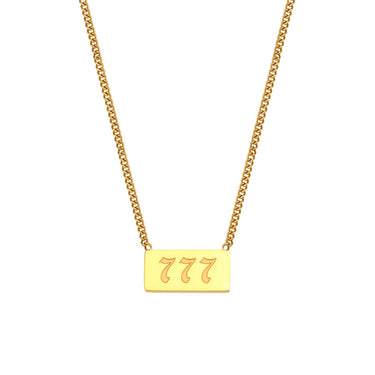 Angel Number Pendant-777 | 18K Plated