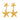 Dual Tide Starfish Drop Earrings | 18K Gold Plated