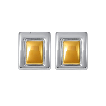 Zoe Geometric Stud Earrings | 18K Plated