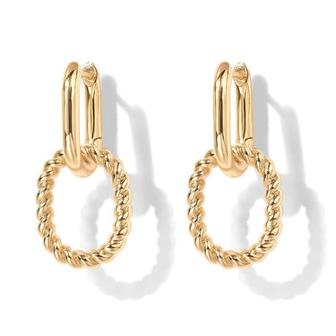 Loren Twisted Drop Earrings | 14K Plated
