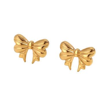 Pretty in Bow Studs | 18K Plated