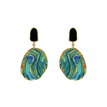 Sapphire Pulse Party Earrings |14K Plated