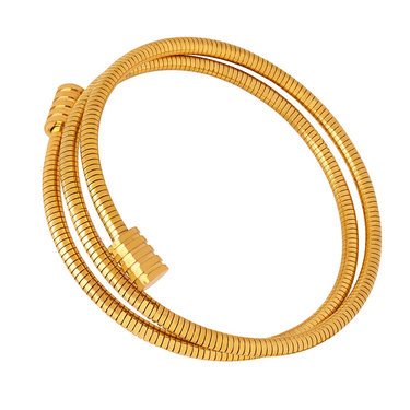 Serpenta Coil Bracelet | 18K Plated