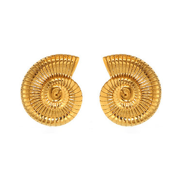 Snail Shell Studs | 18K Plated
