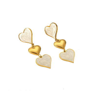 Trinity Heart Drops | 18K Plated