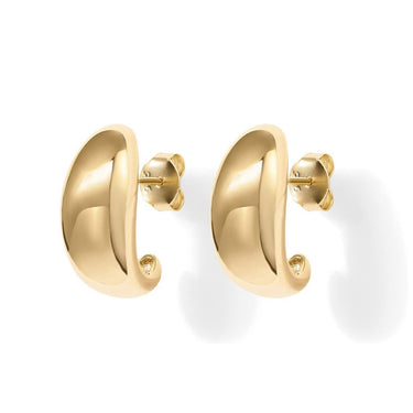 Aila Huggie Stud Earrings | 14K Plated