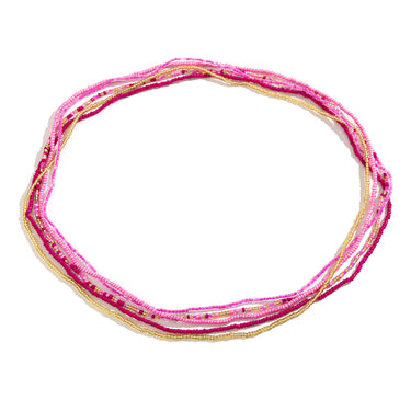 Pink Harmony Beaded Waist Chain (Set of 5)