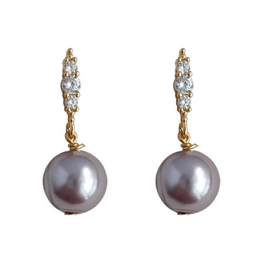 Luse Lavender Pearl Drops | 14K Plated