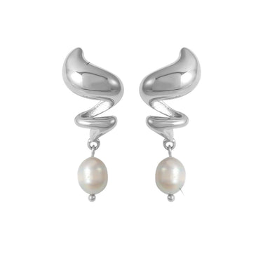 Elowen Pearl Drop Earrings | 18K Plated