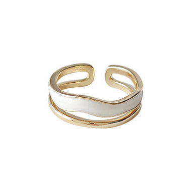 Sav White Shell Ring |14K Plated
