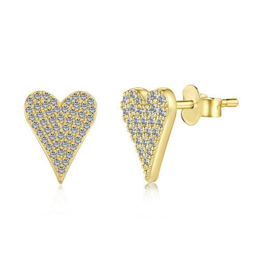 Soiree Heart Mini Studs | 18K Plated