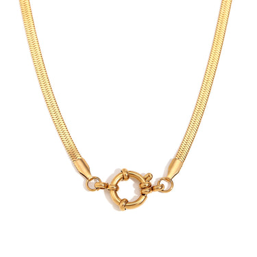 Snake Chain Necklace with Openable Clasp | 18K Plated
