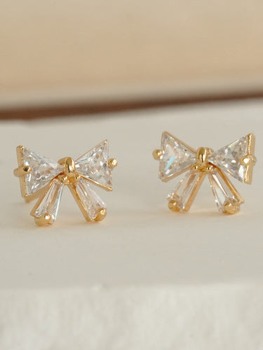 Dazzle Knot Studs |14K Plated