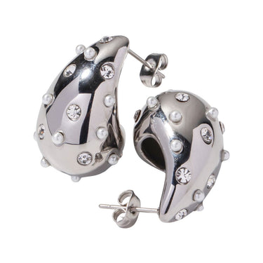 Serena Encrusted Teardrop Earring | 18K Plated