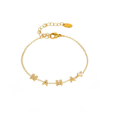 MAMA Love Heart Zircon Bracelet | 18K Plated