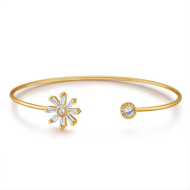Floral Glow Cuff Bracelet | 18K Plated