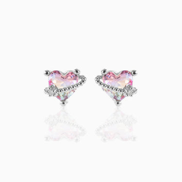 Heart Glow Mini Studs | 18K Plated
