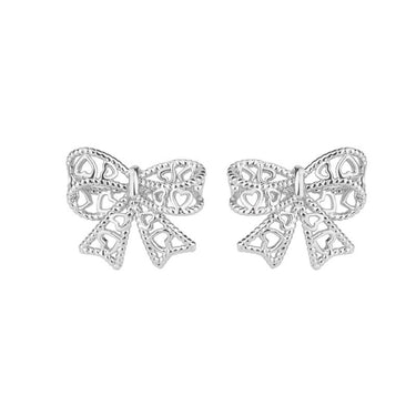 Glints Bow Studs |14K Plated