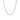 Amora Heart Chain Necklace | Rhodium Plated 4mm Snake Chain Necklace | Rhodium Plated