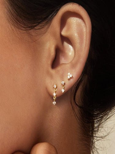 Eva Single Ear Piercing Set | 14K Plated