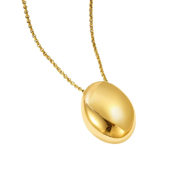 Bold Dome Pendant Necklace | 18K Plated