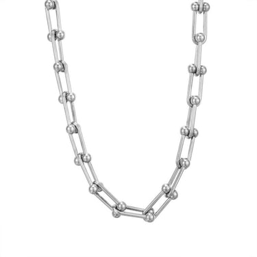 Mens U-Shaped Loop Necklace