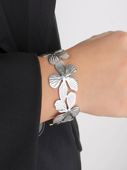 Alba Floral Cuff | 18K Plated