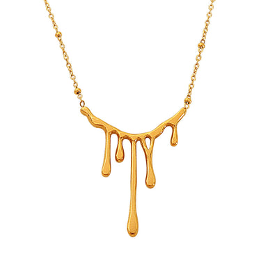 Minimal Drip Pendant | 18K Plated
