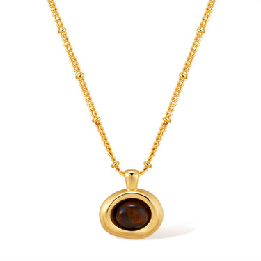Tiger's Eye Pendant | 18K Plated