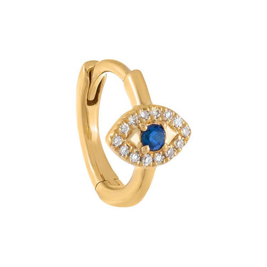 Twinkle Evil Eye Huggies (Single)| 18K Plated