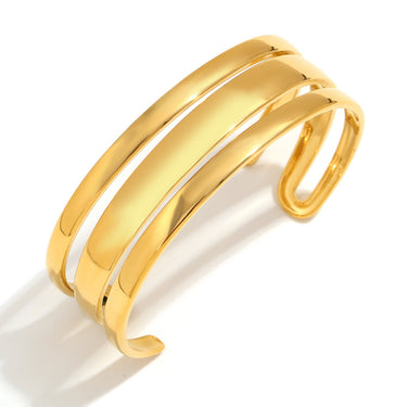 Layer Cuff Bracelet | 18K Plated