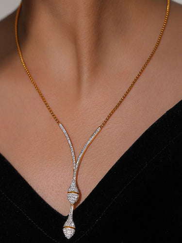 Elaria Zircon Snake Pendant | 18K Plated