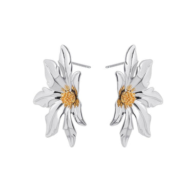 Fleuria Floral Statement Studs | 18K Plated