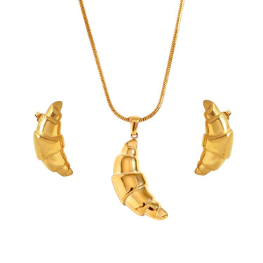 Croissant Pendant Set | 18K Plated